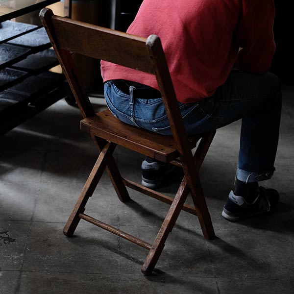 Wooden folding chair