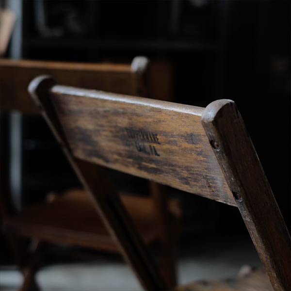 Wooden folding chair