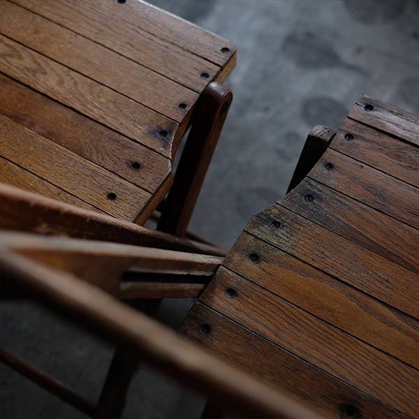 Wooden folding chair