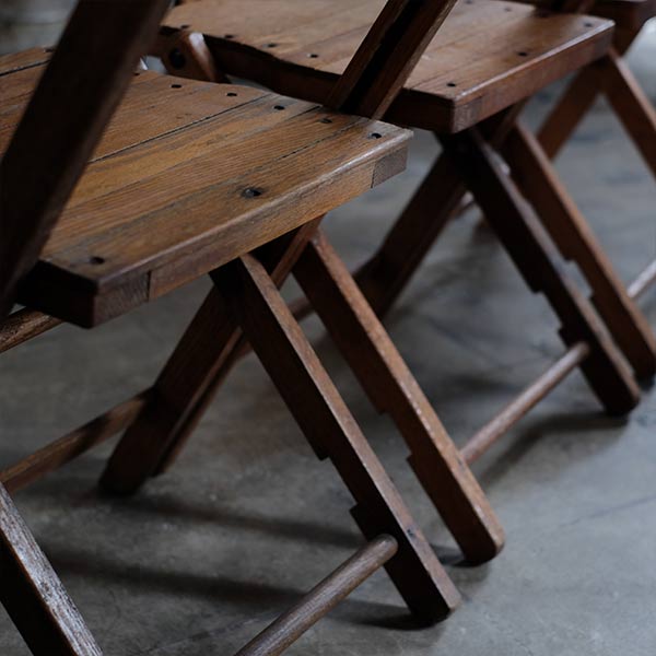 Wooden folding chair