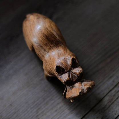 Carved wooden hippopotamus