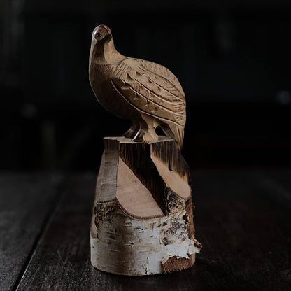 Wooden carved ptarmigan