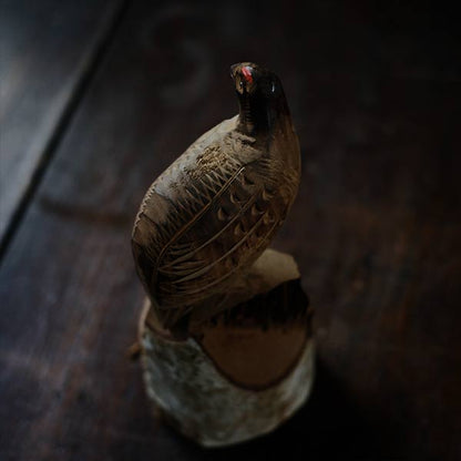 Wooden carved ptarmigan