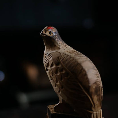 Wooden carved ptarmigan