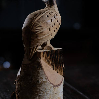 Wooden carved ptarmigan