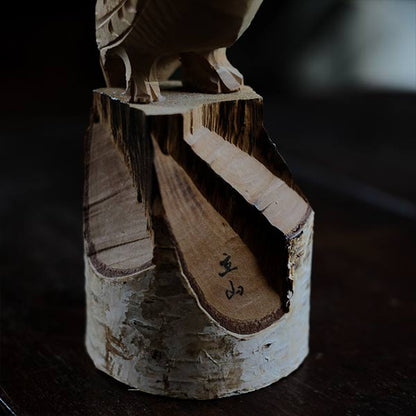 Wooden carved ptarmigan