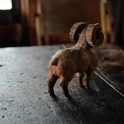 Wooden carved sheep object