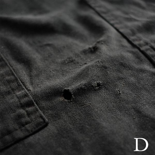 Faded navy blue work apron