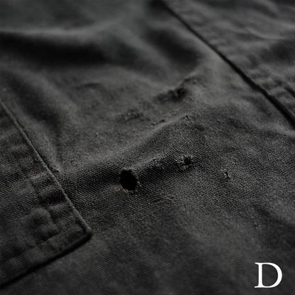 Faded navy blue work apron