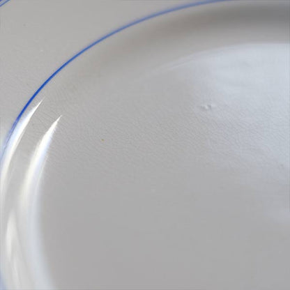 山庄製陶所 IRONSTONE ブルーラインの皿 φ23cm